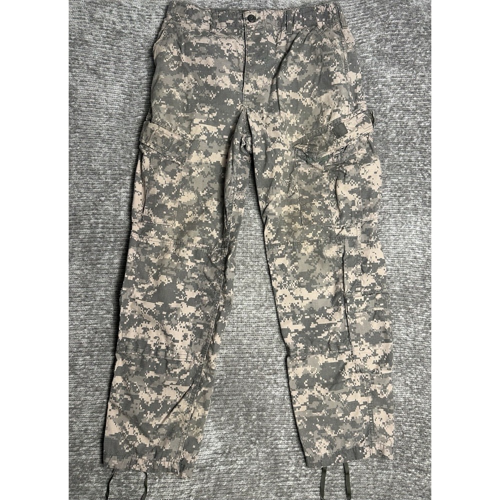 Army Combat Uniform Pants Mens Medium Regular Camo Ripstop Military Cargo C